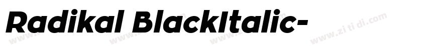 Radikal BlackItalic字体转换